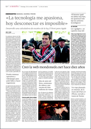 Reportaje La Voz de Galicia 23/10/2011
